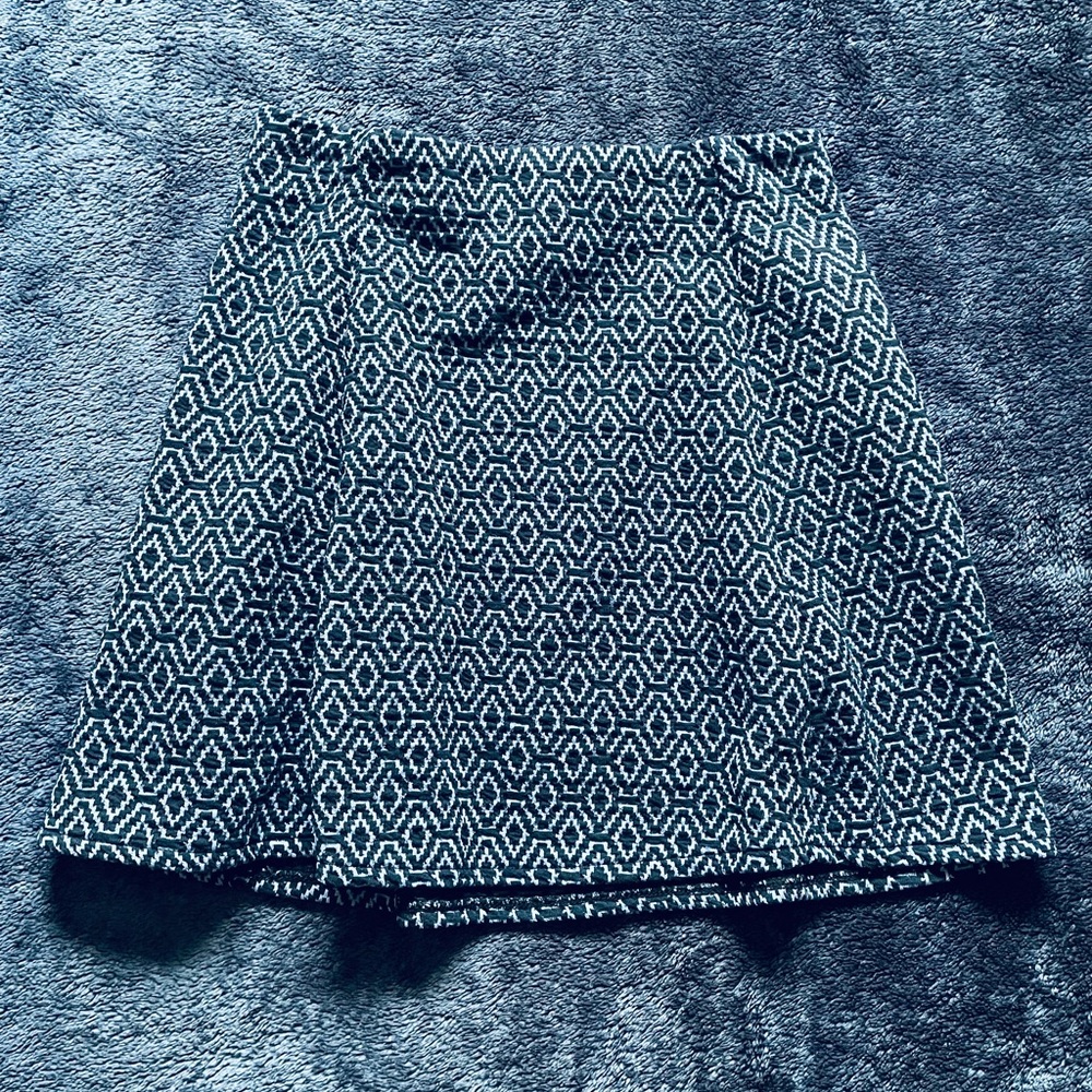 Zara purple and blue tile pattern miniskirt sz M